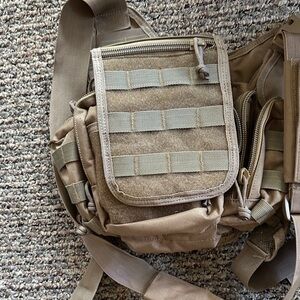 Versatile Khaki Belt Bag for Men